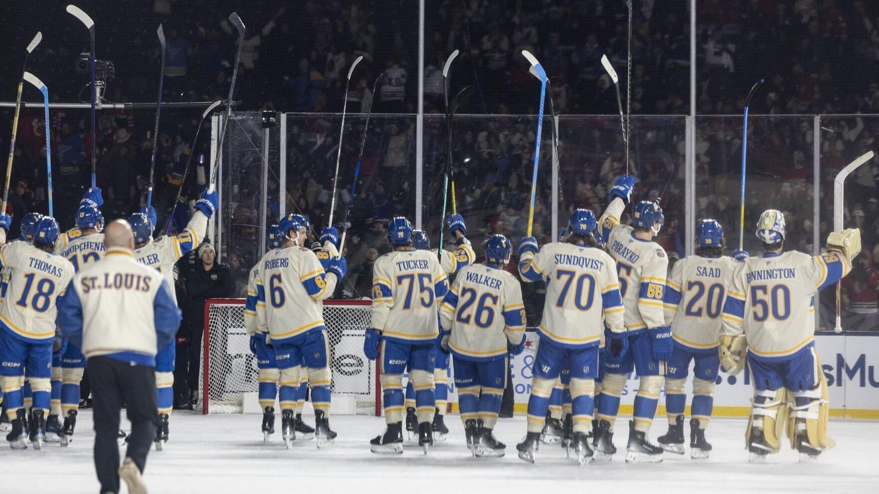 How the Blues turned a Winter Classic win over the Blackhawks into a Wrigley Field party